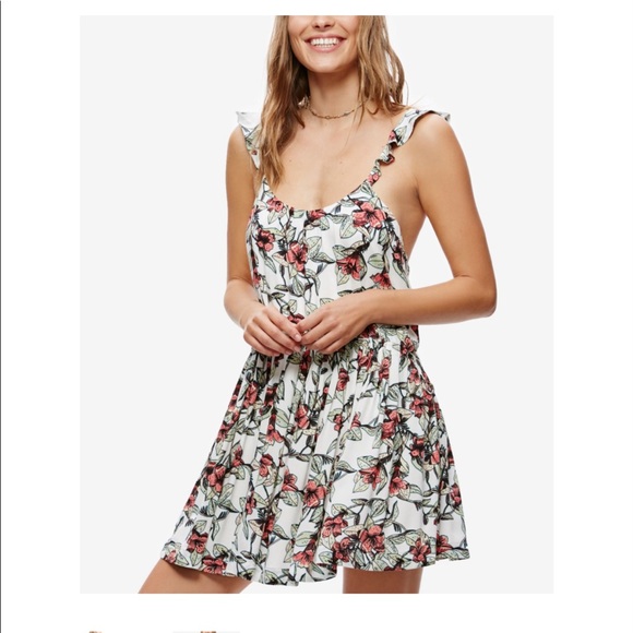 Free People Dear You Mini Dress in Neutral Combo/Ivory - Picture 3 of 16